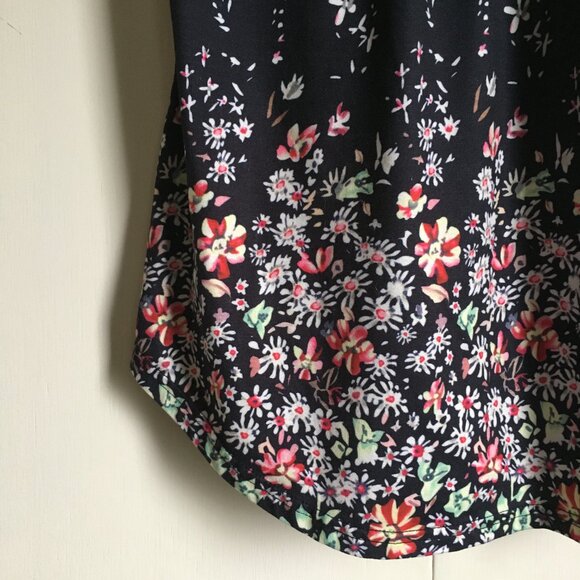 Black Pastel Floral Babydoll Tank Top - Picture 6 of 13
